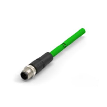 TE Connectivity Cat5e Ethernetové kabely, řada: TAD1414, Zelená, Polyvinylchlorid, 250V 1 m, typ pláště: Stíněné