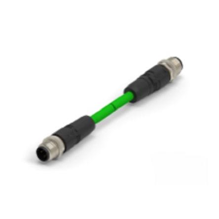 TE Connectivity Cat5e Ethernetové kabely, řada: TAD1474, Zelená, Polyuretan, 250V 5 m, typ pláště: Stíněné