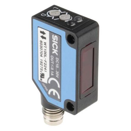 SICK Fotoelektrický snímač, řada: W100 Laser Laserové světlo Blok, výstup: PnP Difuzní IP65