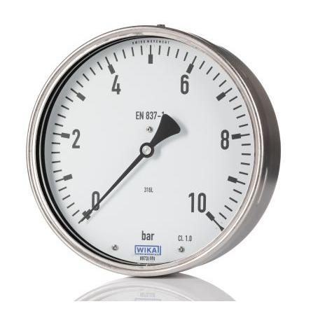 Tlakoměr Se závitem 9010548 100 mm G 1/2 Nerezová ocel, 60 °C 16 bar 0 bar WIKA
