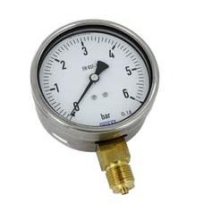Tlakoměr Se závitem 9020853 100 mm G 1/2 Hliník, 60 °C 6 bar 0 bar WIKA