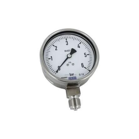 Tlakoměr Se závitem 9050205 100 mm G 1/2 Nerezová ocel, 60 °C 6 bar 0 bar WIKA