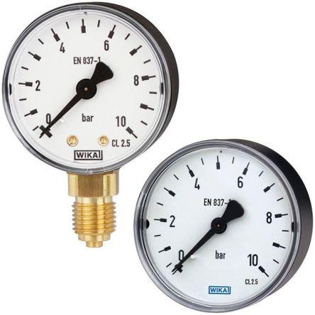 Tlakoměr Se závitem 9083855 50 mm G 1/4 Plastové, 60 °C 40 bar 0 bar WIKA