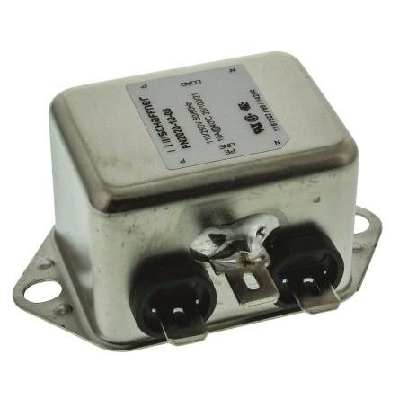 Filtr EMI, řada: FN2020, 150 nF, 250V ac/dc, 400Hz, Montáž na rám 800 μH, Fast-On, 10 A, počet fází: 1, 0.74 mA,