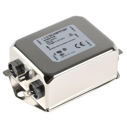 Filtr EMI, řada: FN2060, 470 nF, 250V ac/dc, 400Hz, Montáž na rám 800 μH, Fast-On, 10 A, počet fází: 1, 0.734 mA,