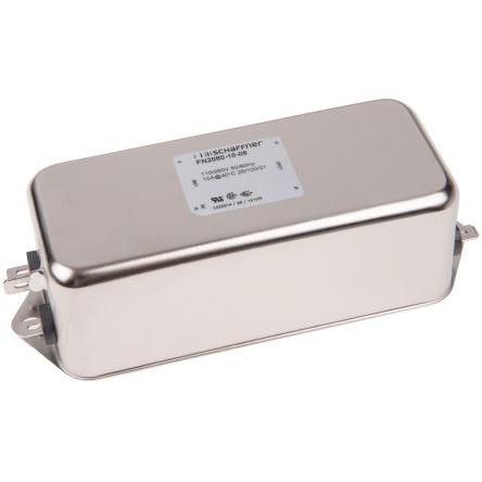 Filtr EMI, řada: FN2080, 4.7 nF, 250V ac/dc, 400Hz, Montáž na rám 4.5 mH, Fast-On, 10 A, počet fází: 3, 0.734 mA,