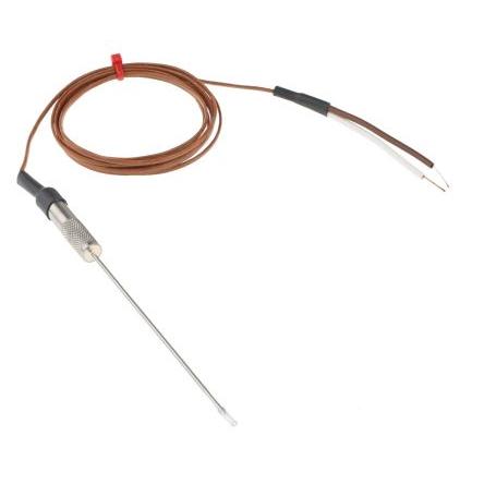 Podkožní termočlánek 1.5 m kabel typ T Nerezová ocel 300 mm sonda 1.1 mm na 250 °C IEC, RoHS Compliant RS PRO