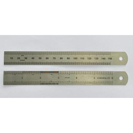 Pravítko, délka: 150 mm Imperiální, Metrické šířka 19mm Leštěné, Ocel RS PRO