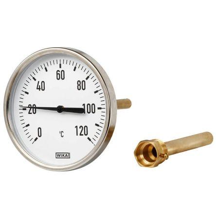 WIKA Číselníkový teploměr stupnice F, °C, rozsah teploty: 120 °C 12012891