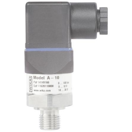 WIKA Tlakový snímač, řada: A-10 Relativní 0 bar 1 bar pro Plyn, Hladina kapaliny, výstup: Analogové IP65