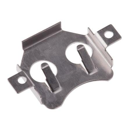 Keystone Konektor pro baterie CR1216, CR1220 pro 1 Montáž na plošný spoj Rameno s horní pružinou