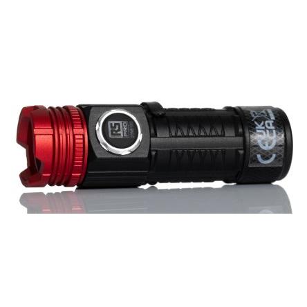 Kapesní svítilna, rozsah: RSPRO-F39R, typ žárovky: LED Dobíjecí, svítivost: 600 lm, IPX4 Černá, Červená Nízká, Vysoký,
