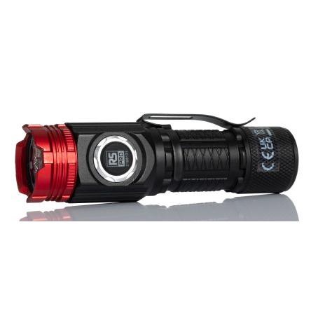 Kapesní svítilna, rozsah: RSPRO-F40R, typ žárovky: LED Dobíjecí, svítivost: 1500 lm, IPX4 Červená, Černá Vysoký, Nízká,