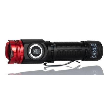 Kapesní svítilna, rozsah: RSPRO-F41R, typ žárovky: LED Dobíjecí, svítivost: 1800 lm, IPX4 Červená, Černá Nízká, Vysoký,