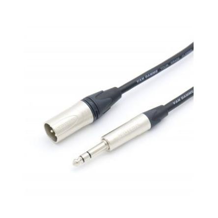 Van Damme Kabel XLR, A: Stereofonní konektor 6.35 mm, B: Konektor XLR, B: Vnější 5 m, Černá