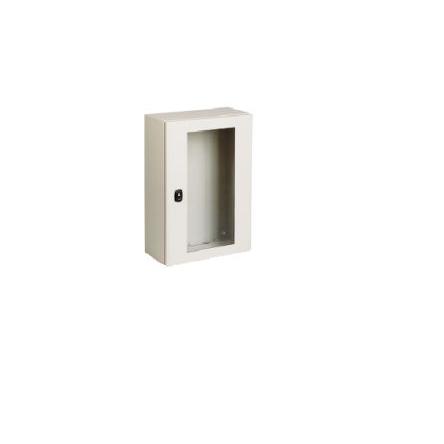 Schneider Electric Kovové pouzdro, řada: PanelSeT S3D IP66 Ocel Šedá 800 mm Průhledné dveře 600 mm 300 mm