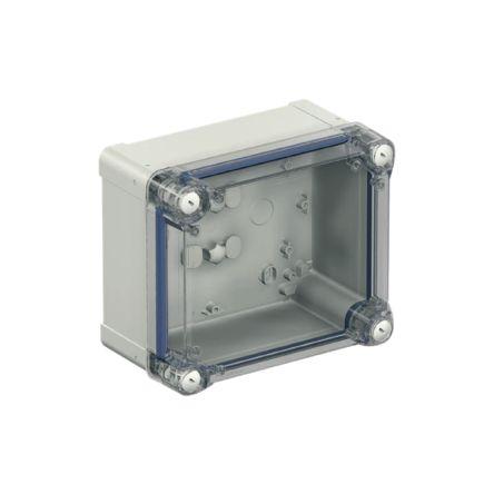 Schneider Electric Nástěnná krabice, řada: PanelSeT IP66 ABS Šedá 241 mm Průhledné dveře 291 mm 128 mm