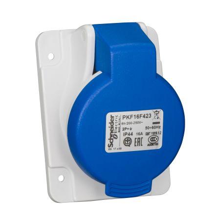 Schneider Electric Zásuvka, řada: Mureva, IP44, Panel barva Šedá, 16A 2P+PE, 250V