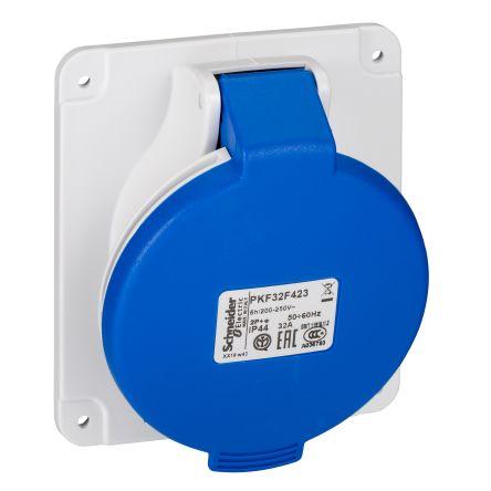 Schneider Electric Zásuvka, řada: Mureva, IP44, Panel barva Šedá, 32A 2P+PE, 250V