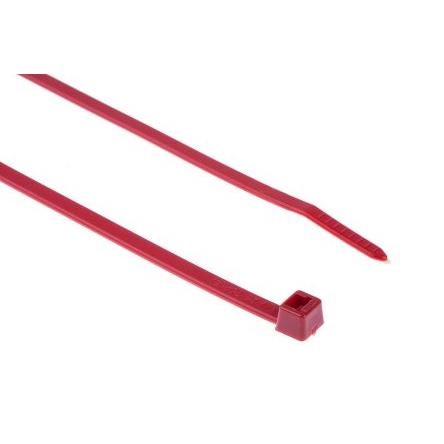 Stahovací páska Nerozpojitelné 111-05406 T50L-PA66-RD 390 mm 4.6mm Červená Nylon 66 HellermannTyton