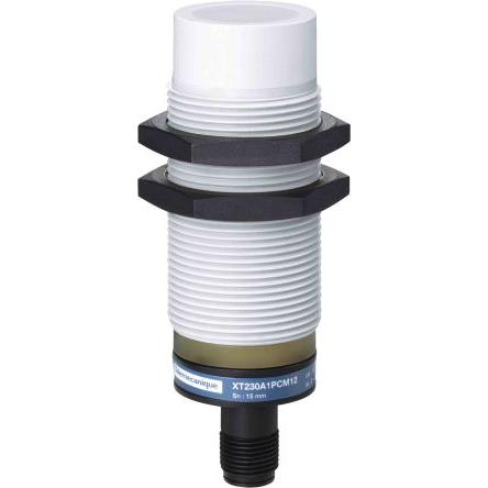 Telemecanique Sensors Kapacitní snímač přiblížení XT230A1PCM12 Válec se závitem XT M30 x 1.5 15 mm 400mA IP67 150 Hz PnP