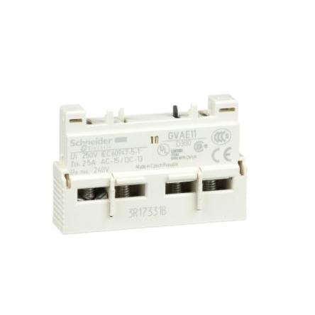 Schneider Electric Blok pomocných kontaktů 1 NO/1 NC 2, rozsah: TeSyS GV s Šroubová svorka 2.5 A 240V ac