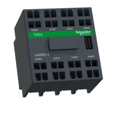Schneider Electric Blok pomocných kontaktů 3 NO, 1 NC 3 Přední montáž, rozsah: TeSyS D s S pružinou 5 mA 17V