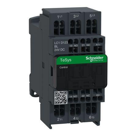 Schneider Electric 1 NO, 1 NC Stykač napětí ve vinutí 24V 3pólový 12 A 3 kW s 3 NO kontakty 230V Řízení motoru,