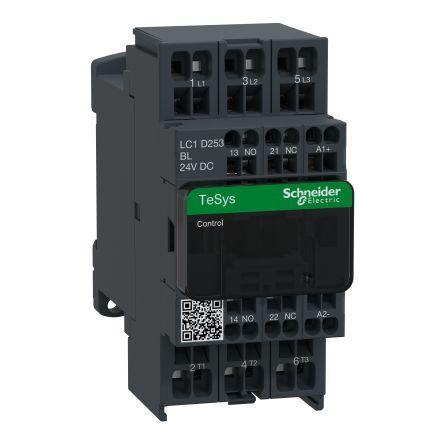 Schneider Electric 1 NO, 1 NC Stykač napětí ve vinutí 24V 3pólový 5.5 kW s 3 NO kontakty 24V Řízení motoru, Rezistivní