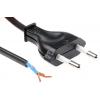 Napájecí kabel se spínačem 2 m, Černá, A: IEC C7, Rovný, B: CEE 7/16 euro zástrčka Polyvinylchlorid, 250V Orbitec