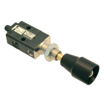 Mechanický ventil, řada: 303 barva Černá Dvojčinný G 1/8 G, materiál tělesa: Slitina zinku III B, teplotní rozsah: 50