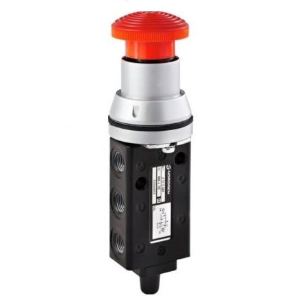 Mechanický ventil, řada: X304 barva Červená Otočný selektor G 1/8 G, materiál tělesa: Zinek 3046802, teplotní rozsah: 50