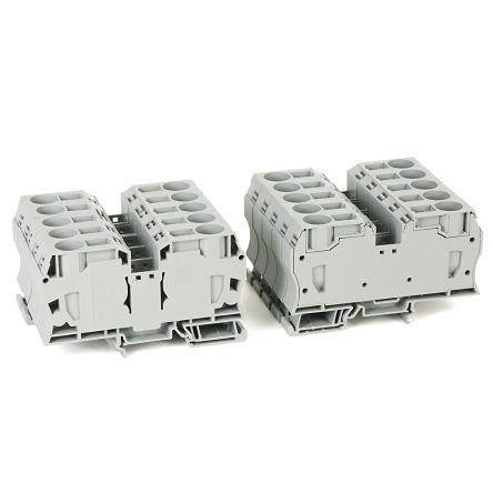 Allen Bradley Svorkovnice pro montáž na lištu DIN 1492-L3, řada: 1492, 800V Šedá 2.5mm² Pružinová svorka IECEx/ATEX
