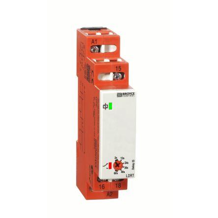 Broyce Control Časové relé Lišta DIN SPDT 1kontaktové 115 V ac 115V ac 1 funkce Šroub 2 to 60 s