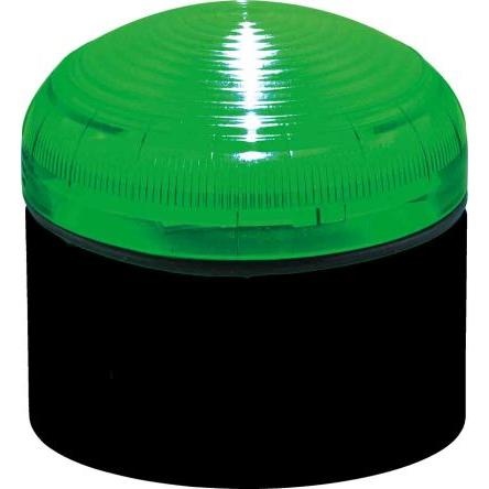 RS PRO Maják Stálé, Blikající barva Zelená 12V ac/dc, 24 V ac/dc LED 250mA EAC, CE IP66