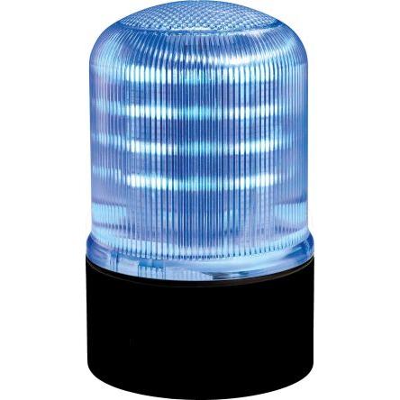 RS PRO Maják Stálé, Otáčecí, Blikající barva Modrá 12V ac/dc, 24 V ac/dc LED 270mA CE, EAC IP66