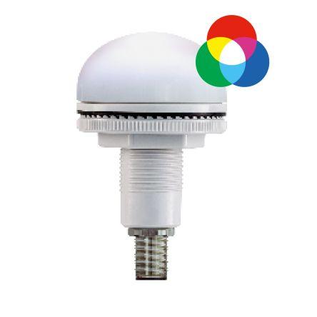 RS PRO Maják Stálé barva Modrá, Zelená, Purpurová, Červená, Bílá, Žlutá 24V LED Panel 70mA CE IP66
