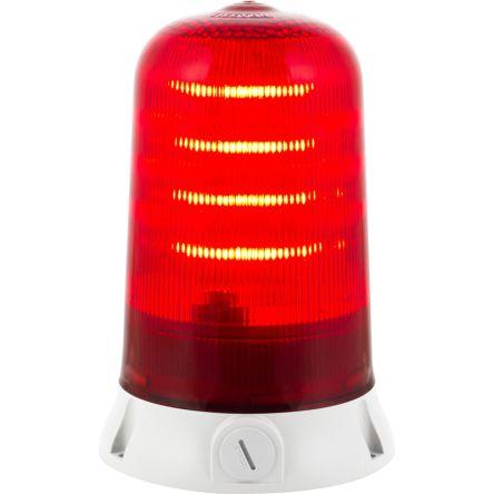 RS PRO Maják Blikající, Otáčecí, Stálé barva Červená 12V LED Základna 420mA CE IP65