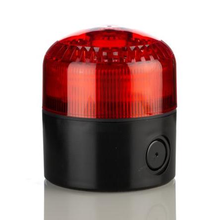 RS PRO Kombinace sirén a majáků Více světlo Bzučák barva Červená 24V IP65 LED Základna EAC, CE 105 dB @ 1m
