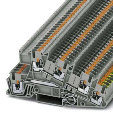 Phoenix Contact Zemnicí svorkovnice, počet cest: 5, 12AWG, délka: 101 mm Lišta DIN 4mm² barva Šedá Zásuvný, materiál