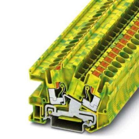 Phoenix Contact Zemnicí svorkovnice, řada: PTI 10mm² Zelená, Žlutá, počet cest: 2, 8AWG, 6kV Zásuvný