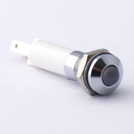 Indikátor pro montáž do panelu Bílá, typ žárovky: Indikátor LED na panelu CML Innovative Technologies 24V 8 mm, IP67