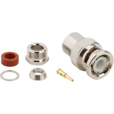 Amphenol RF Koaxiální konektor, řada: 031-2-RFX Vn��jší, 50 Ω, orientace těla: Rovný, Kabel Konektory BNC Přepážka Pájecí