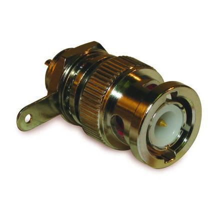 Amphenol RF Koaxiální konektor, řada: 112420 Vnější, 50 Ω, orientace těla: Rovný, Montáž přepážky Konektory BNC Přepážka
