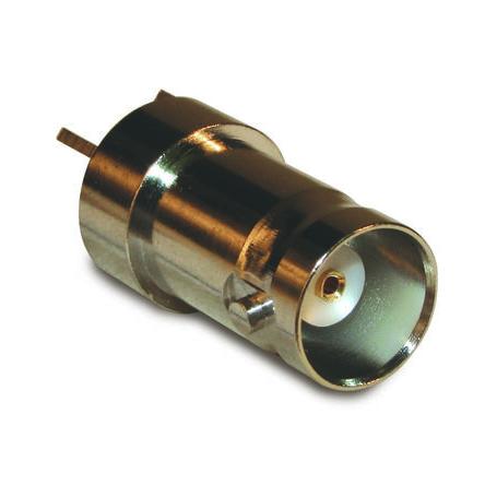 Amphenol RF Koaxiální konektor, řada: 112515 Vnější, 50 Ω, orientace těla: Rovný, Průchozí otvor Konektory BNC Přepážka