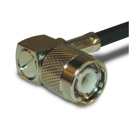 Amphenol RF Koaxiální konektor, řada: 122140 Vnější, 50 Ω, orientace těla: Pravý úhel, Kabel Konektor TNC Krimpovací,