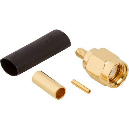 Amphenol RF Koaxiální konektor, řada: 132114RP Vnější, 50 Ω, orientace těla: Rovný, Kabel Konektor SMA Krimpovací,