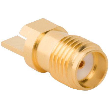 Amphenol RF Koaxiální konektor, řada: 531-40188 Vnitřní, 50 Ω, orientace těla: Rovný, Montáž na přírubu Konektor SMA