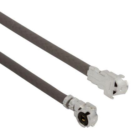 Koaxiální kabel, řada: AMC, Černá Vnější Polybutylentereftalát, A: Pravoúhlý Vnější, B: AMC 100 mm Amphenol RF