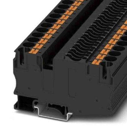 Phoenix Contact Modulární pojistková svorkovnice 1088498, řada: PT 10, 400V Černá 0.5mm², 16 mm² 1 Zásuvný Jištěný